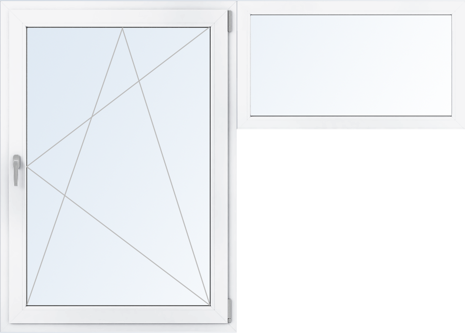 Одностворчатое окно с форточкой VEKA